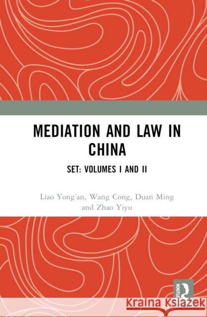 Mediation and Law in China Zhao Yiyu 9781032478326