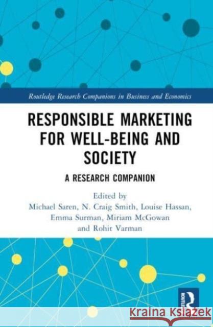 Responsible Marketing for Well-being and Society  9781032487625 Taylor & Francis Ltd