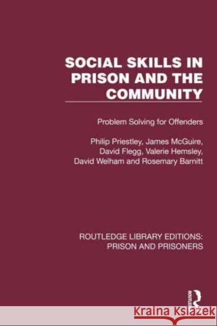 Social Skills in Prison and the Community Rosemary Barnitt 9781032571126 Taylor & Francis Ltd