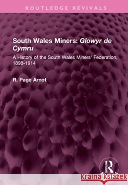 South Wales Miners: Glowyr de Cymru: A History of the South Wales Miners' Federation, 1898-1914 Robert Page Arnot 9781032577326 Taylor & Francis Ltd