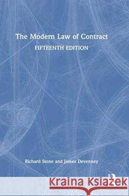 The Modern Law of Contract Richard Stone James Devenney 9781032626826 Routledge