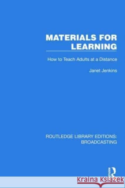 Materials for Learning Janet Jenkins 9781032643717