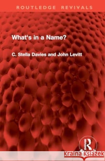 What's in a Name? C. Stella Davies John Levitt 9781032830537