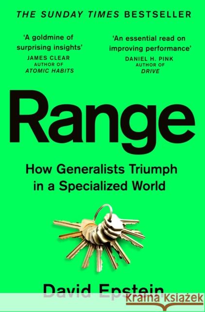 Range: How Generalists Triumph in a Specialized World David Epstein 9781035053049 Pan Macmillan