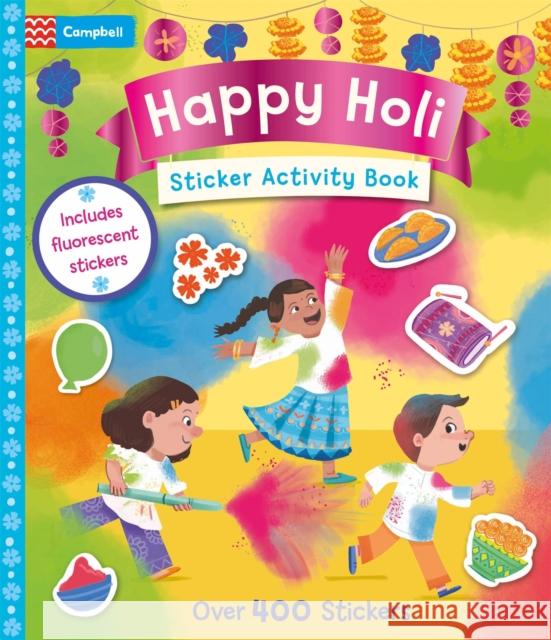 Happy Holi Sticker Activity Book Campbell Books 9781035088768 Campbell Books