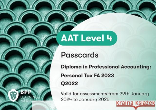 AAT Personal Tax: Passcards BPP Learning Media 9781035507511