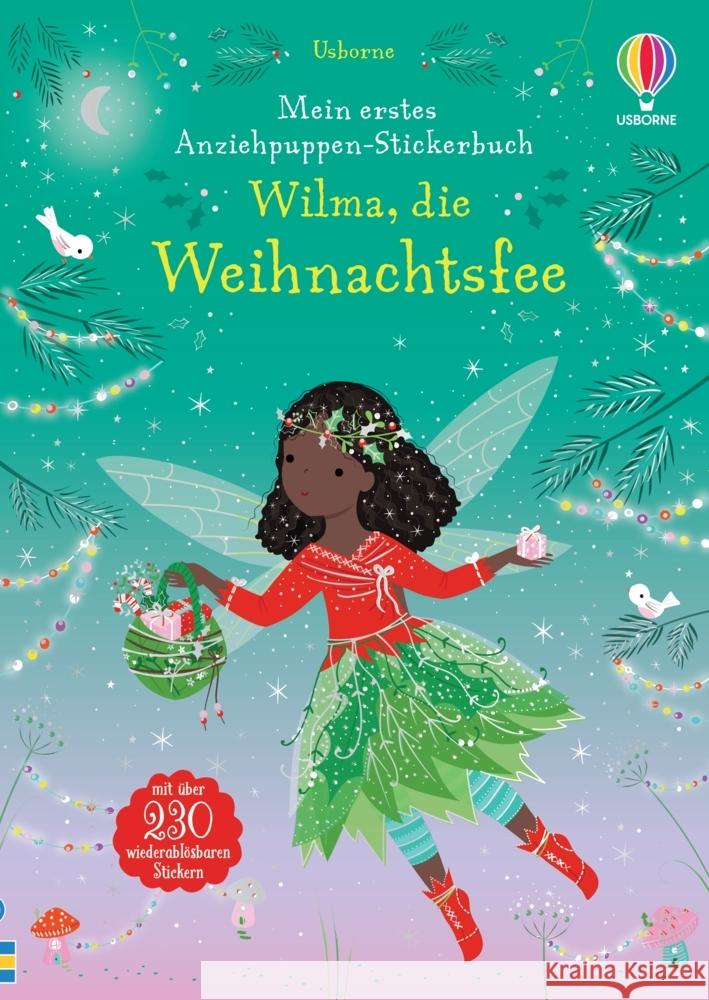 Mein erstes Anziehpuppen-Stickerbuch: Wilma, die Weihnachtsfee Watt, Fiona 9781035700011 Usborne Verlag