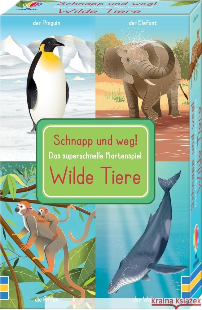Schnapp und weg! Das superschnelle Kartenspiel: Wilde Tiere Watt, Fiona 9781035704262 Usborne Verlag