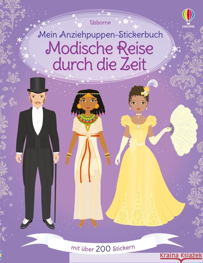 Mein Anziehpuppen-Stickerbuch: Modische Reise durch die Zeit Stowell, Louie, Bowman, Lucy 9781035704552 Usborne Verlag