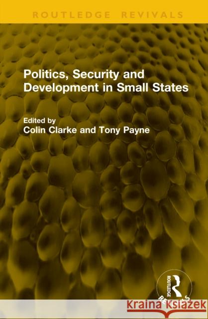 Politics, Security and Development in Small States Colin Clarke Tony Payne 9781041158318