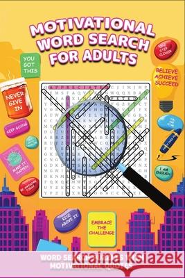 Motivational Word Search Puzzle Book With Quotes Icons Media Publishing 9781068645792 Icons Media Publishing