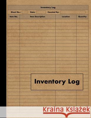 Inventory Log: Large Inventory Log Book - 120 Pages for Business and Home - Perfect Bound Red Tiger Press 9781071363973 Independently Published