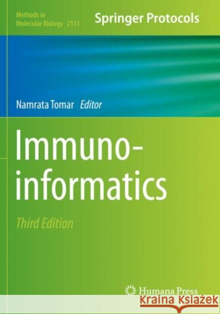 Immunoinformatics Namrata Tomar 9781071603918 Humana