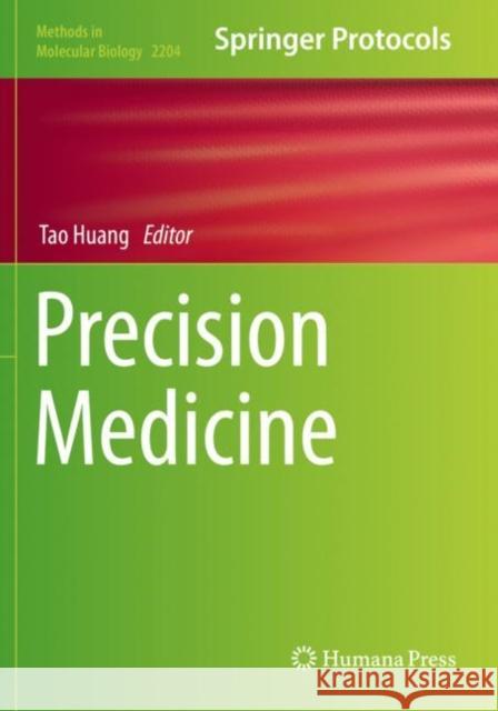Precision Medicine Tao Huang 9781071609064 Humana