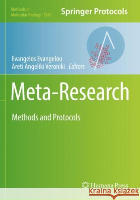 Meta-Research: Methods and Protocols Evangelou, Evangelos 9781071615683