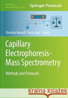 Capillary Electrophoresis-Mass Spectrometry   9781071624951 Springer US