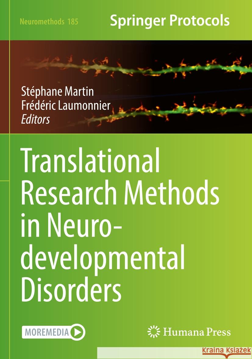 Translational Research Methods in Neurodevelopmental Disorders  9781071625712 Springer US