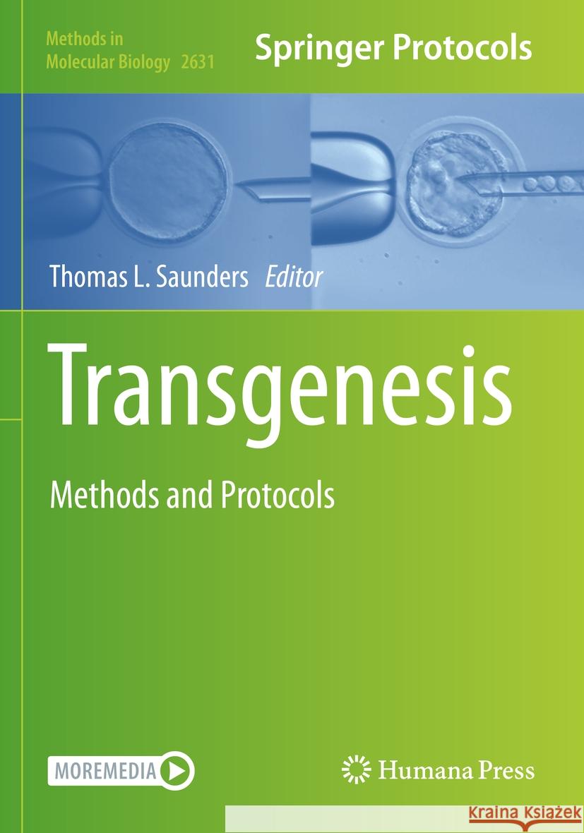 Transgenesis  9781071629925 Springer US