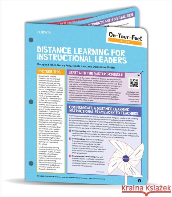 On-Your-Feet Guide: Distance Learning for Instructional Leaders Douglas Fisher Nancy Frey Nicole V. Law 9781071837894 Corwin Publishers