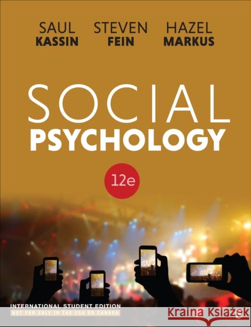Social Psychology - International Student Edition Hazel Rose Markus 9781071942246