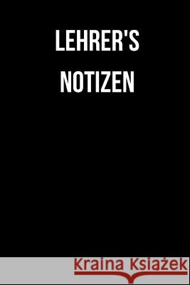 Lehrer's Notizen: A5 Men's Notes 9781073099450