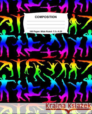 Composition Notebook: Gymnastics Rainbow Neon Notebook Wide Ruled 100 Pages 7.5 x 9.25 Swotters Jotters 9781073185832 Independently Published