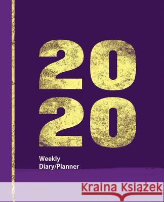 Purple & Gold Leaf Effect Design: Diary Weekly Spreads January to December Shayley Stationery Books 9781073369102 Independently Published