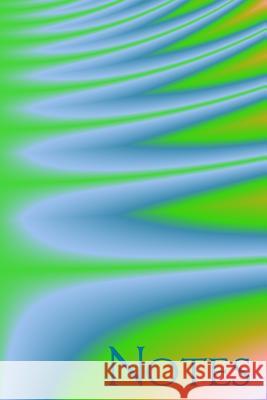 Notes: Green and Blue Tie Dye Look Fractal Art Lora Severson 9781074588731