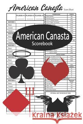 American Canasta Scorebook: Tracking the Scores of American Canasta Card Games Betty Butler 9781080070459 Independently Published