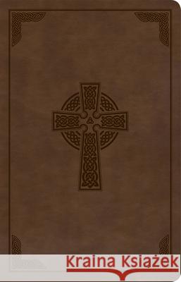 KJV Large Print Personal Size Reference Bible, Brown Celtic Cross Leathertouch Holman Bible Staff 9781087742984 Holman Bibles