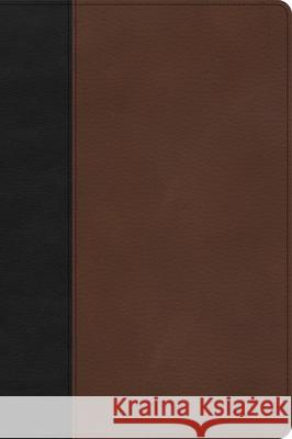 CSB Large Print Thinline Bible, Black/Brown Leathertouch Csb Bibles by Holman 9781087774404 Holman Bibles