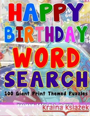 Happy Birthday Word Search Kalman Tot 9781087936376