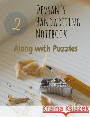 Devsan's Handwriting notebook with puzzles - 8.5