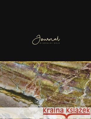 Journal Minerals + Gold: Marbled Mineral - 80-Page Geology Notebook - Perfect Soft Bound Nifty Notebooks 9781091654082 