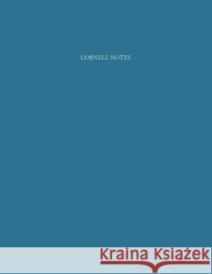 Cornell Notes: Study Note Taking System for Students Walter Barnes 9781091678880