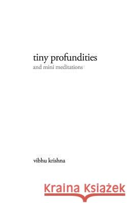 tiny profundities: and mini meditations Vibhu Krishna 9781095153413