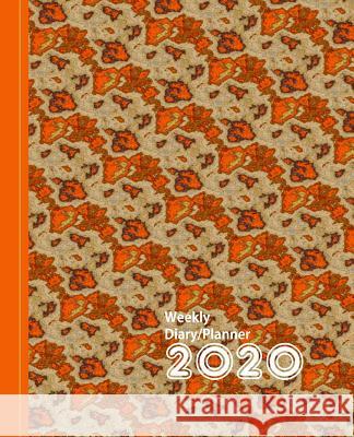 Orange Abstract Fashion Design: Diary Weekly Spreads January to December Shayley Stationery Books 9781098530501 Independently Published