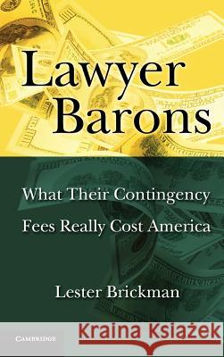 Lawyer Barons Brickman, Lester 9781107001220 0