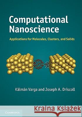 Computational Nanoscience: Applications for Molecules, Clusters, and Solids Varga, Kálmán 9781107001701 Cambridge University Press