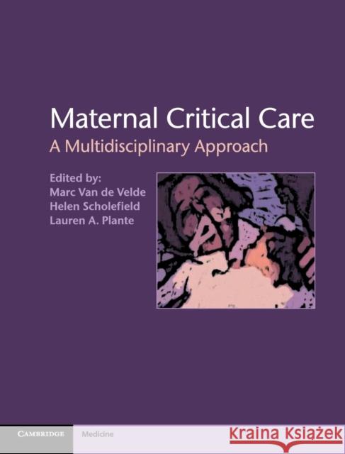 Maternal Critical Care: A Multidisciplinary Approach Velde, Marc Van De 9781107018495 0