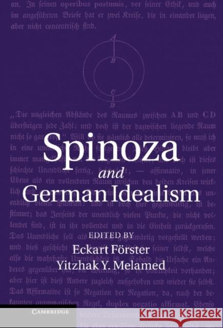 Spinoza and German Idealism Eckart Forster 9781107021983