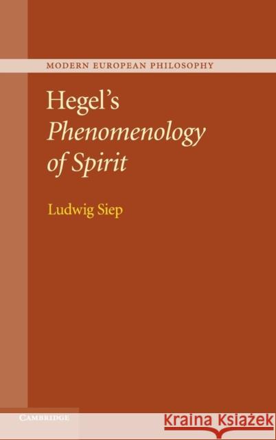 Hegel's Phenomenology of Spirit Ludwig Siep   9781107022355