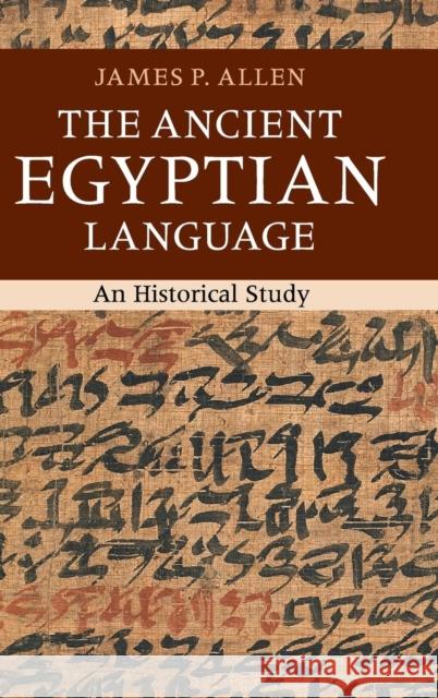 The Ancient Egyptian Language: An Historical Study Allen, James P. 9781107032460 Cambridge University Press