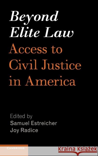 Beyond Elite Law: Access to Civil Justice in America Estreicher, Samuel 9781107070103 Cambridge University Press