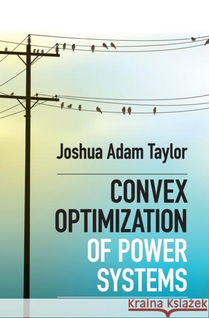 Convex Optimization of Power Systems Joshua Taylor 9781107076877