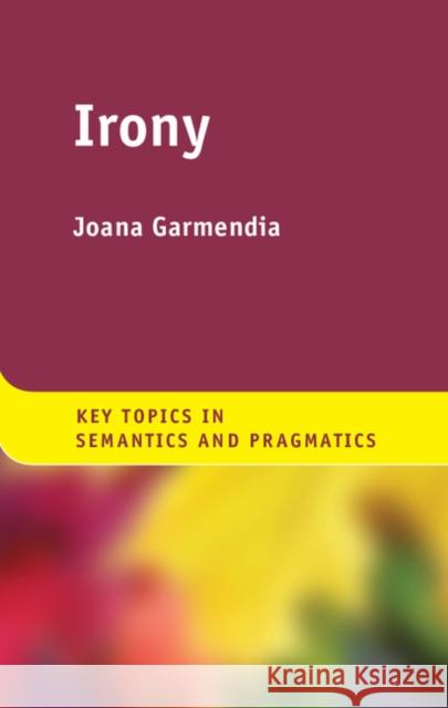 Irony Joana Garmendia 9781107092631 Cambridge University Press