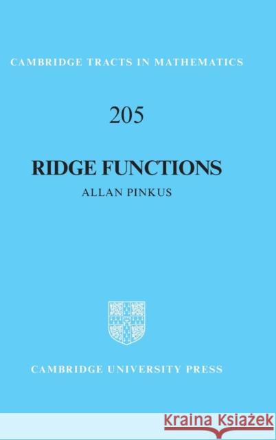 Ridge Functions Allan Pinkus 9781107124394