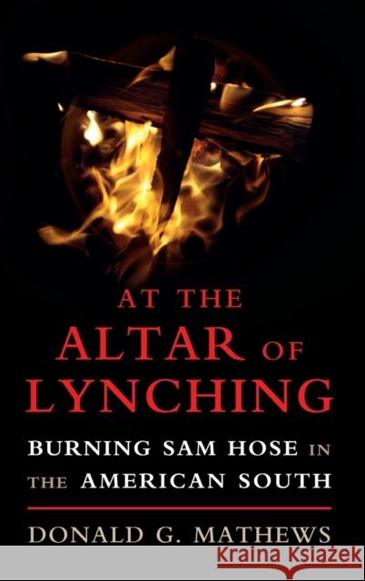 At the Altar of Lynching Mathews, Donald G. 9781107182974