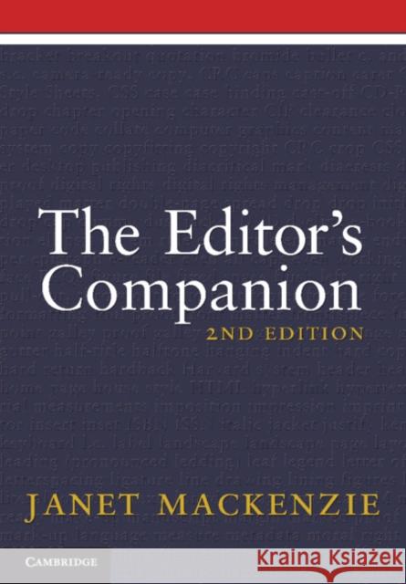 The Editor's Companion Janet Mackenzie 9781107402188 0