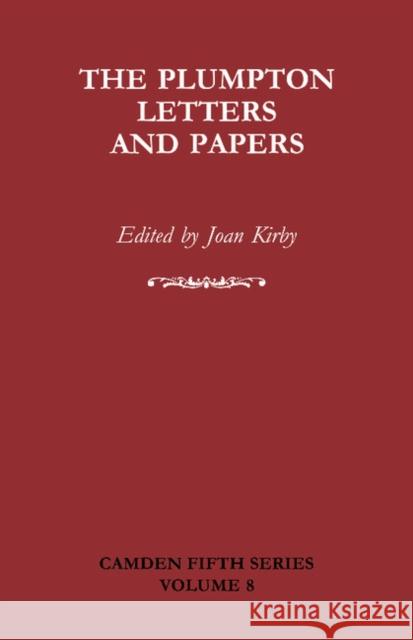 The Plumpton Letters and Papers Joan Kirby 9781107403291 Cambridge University Press